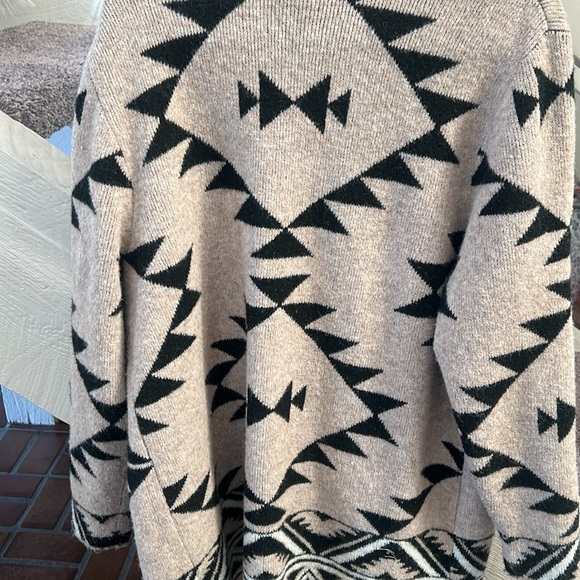 Frye Aztec Western print long sweater jacket XXL - Picture 5 of 5